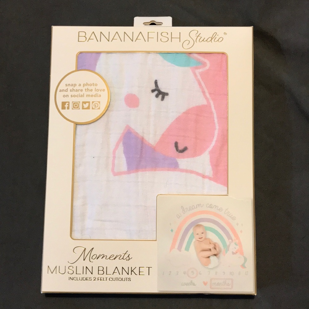 Baby Milestone Week/Month Unicorn Blanket